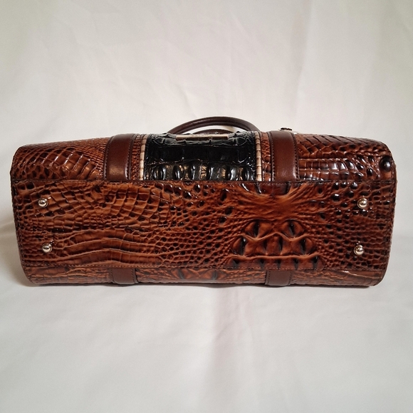 Brahmin Brown Crocodile Pattern Handbag - Picture 5 of 14